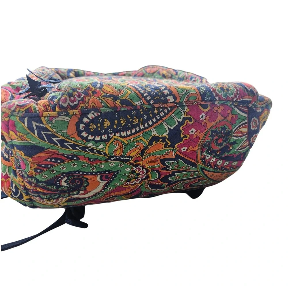 Vera Bradley Lilli Bell Paisley Quilted Cotton Backpack Multi-Color Boho Bag